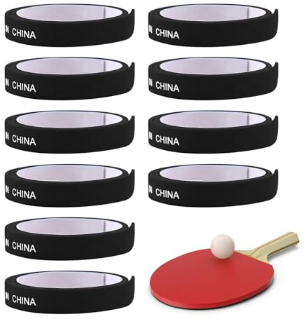 Huxibai Seitliches Schutzband für Tischtennis, 10-facher Schutz für Pong-Paddeln, Sportzubehör für Training, Wettkämpfe und den Einsatz im Fitnessstudio