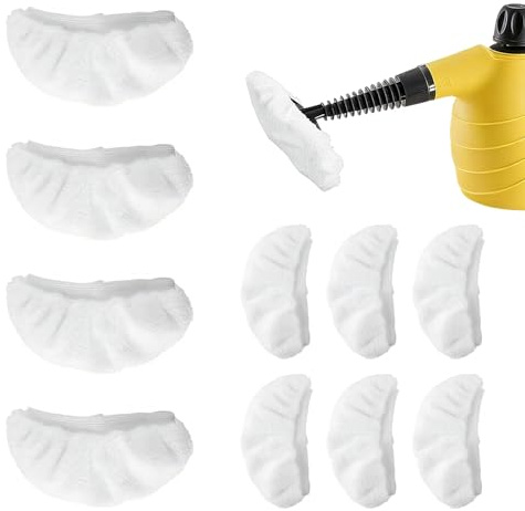 10 Stück Dampfreiniger Zubehör, Universal Dampfwischpads, Waschbare Dampfreiniger Aufsätze, Mikrofasertücher für die Meisten Handgeführten Dampfreiniger