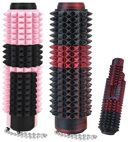 Little Ouchies sensorisches Fidget-Spielzeug für Erwachsene, 2 Stück, 5-in-1-Schmerzlinderung mit Klicker, Spinner, Schieber, Roller und stacheligem Griff, Stress- und Angstabbau, tragbarer