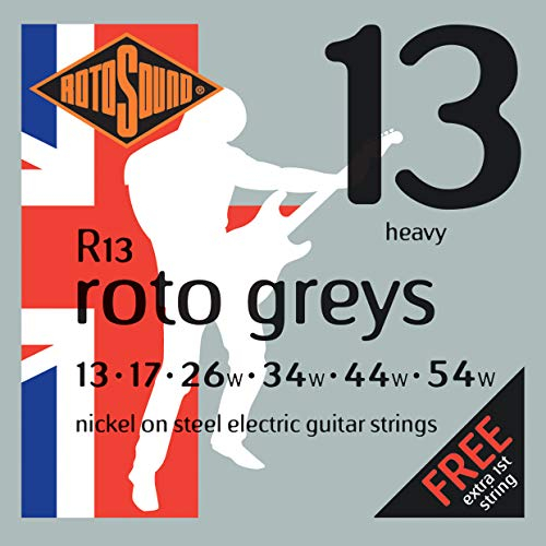 Rotosound Nickelsaiten für E-Gitarren, Stärke Heavy 13 17 26 34 44 54