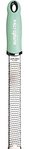 Microplane Rallador clásico prémium, Acero Inoxidable, Verde Retro, 32,5 x 3,5 x 3 cm