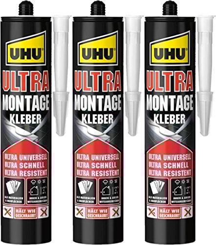 UHU - Ultra Montagekleber (3x Ultra Montagekleber 435 g)