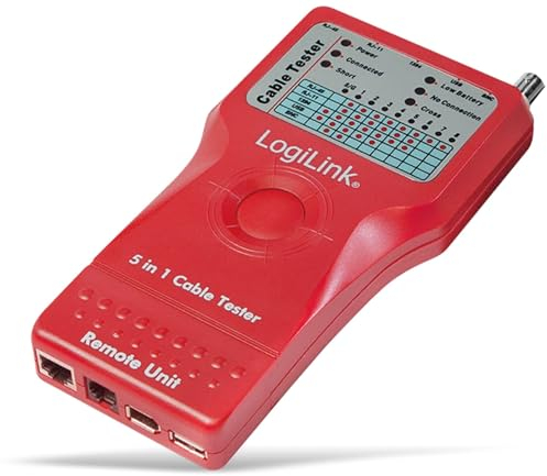 LogiLink Professional - Kabeltester 5-in1 mit Remote Einheit