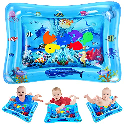 VATOS Tapis d'eau de bébé, Natte de Jeu d'eau pour Bébés et Tout-Petits Bebe 3 6 9 12 Mois Amusement D'activité d'enfant Jouets Sensoriels Parfaits pour Nouveau-nés Centre d'activités