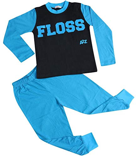 A2Z 4 Kids Girls Boys Pajamas Set Trendy PJS Floss A2Z Contrast Sleeves - PJS Floss 190 Blue 9-10
