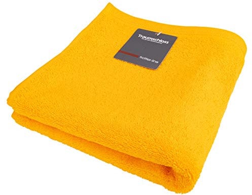 Traumschloss Badetuch »Frottier-Line« 100% Baumwolle | flauschig weich, Farbe:gelb, Größe:100x150