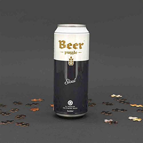 Luckies LUKBPS Beer Stout-Bier inspirierte Puzzles in Einer Dose, Schwarz, Tin 15 x 6.6cm