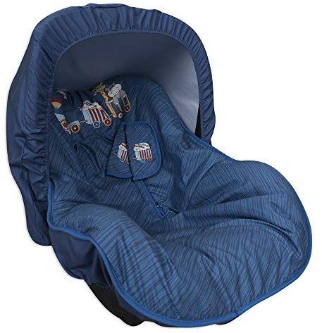 Babyline Train – Matratze Gruppe 0 mit Verdeck und Sicherheitsgurt, universal