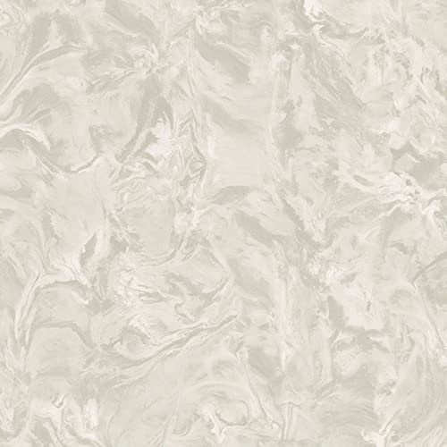Lusso Liquid Glitter Marble Vinyl Wallpaper Cream/White - Belgravia 304