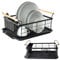 Vilde Geschirrabtropfer Drip Dish Drying Rack Geschirrabtropfgestell Abtropfständer | Geschirr Geschirrständer Abtropfgestell in Schwarz | 42,5x29,5x19 cm | Perfekt für die Küche geschirrtrockner