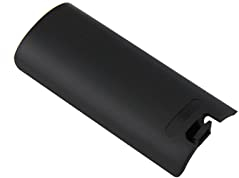 Batterie Ladedeckel Battery Cover kompatibel für Nintendo Wii remote controller, Farbe:Schwarz