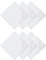 HOULIFE Stofftaschentücher Damen - Taschentuch Hochzeit, Stoff Taschentücher aus Gekämmte Baumwolle Weich Weiße Blumen Stickereien mit Spitzen, 3/6 Stücke, 43x43cm (6, Weiß 3)