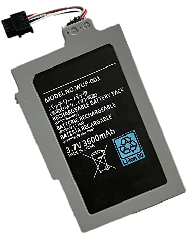 Tnikumall WUP-012 Ersatz Akku Kompatibel mit WUP-010 WUP-012 WUP012 Wii U Wii U Gamepad 3.7V,3600mah/3000 mAh