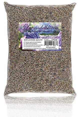 Fleurs de lavande séchées - 2 litres (2 x ~ 140 g) - Parfum intense - Lavande séchée naturelle - Pour parfum de pot-pourri, coussins parfumés, savons, etc.