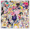 FOCRI 100pcs Sailor Moon Pretty Guardian Stickers, Japanese Anime Cartoon Waterproof Cute Decals for Laptop Water Bottle Phone Car, present for Kids Teens Adults(Sailor Moon)