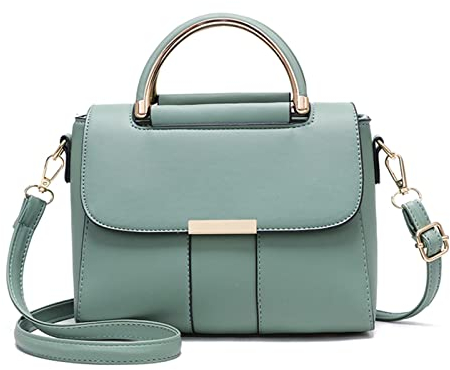 FANDARE Damen Handtaschen Elegant Handy Umhängetasche Crossbody Tasche PU Leder Schultertasche Frauen Handytasche zum Umhängen Schultertasche Portemonnaie Geldbörse Damentasche Grün
