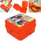 HOVUK Mickey Mouse Lunch Box 13cm, Square Sandwich Box, 3 Compartments, Reusable Food Container for Kids, Kids Lunch Containers for School Work Picnic 3+Years