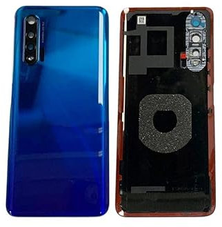 SHOWGOOD für Huawei Nova 6 4G 5G Akkudeckel Glas Rückseite Tür Hülle mit Kameraobjektiv Ersatz für Huawei Nova 6 4G 5G Handy Akku Rückabdeckung (Nova6 5G Weiß)