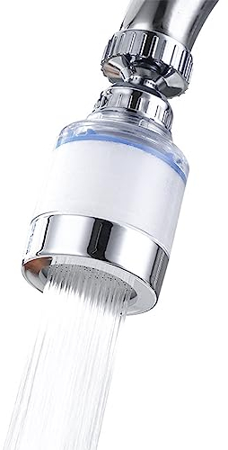 CENPEK 2Pcs Rubinetto Filtro Acqua Rubinetto Universale Girevole A 360° Filtro Con Elemento Filtrante Sostituibile Per Cucina Casa Bagno