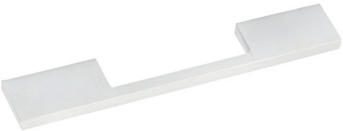 ESTAMP Griff Nestis LA 128mm - Möbelgriff Breite 200mm - Schrankgriff, Zinkdruckguss weiß matt
