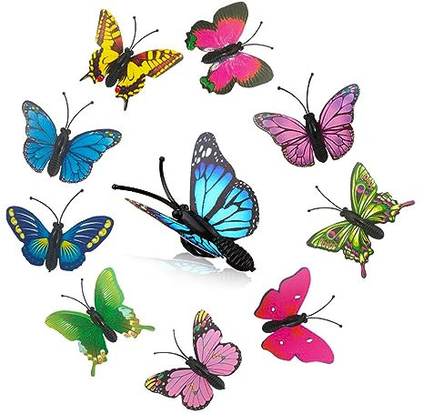 30pcs Butterfly Push Pins, Wall Thumb Tacks Multi Colored Drawing Pins for Photos Wall, Map Flag, Cork Boards, Home School and Office Supplies