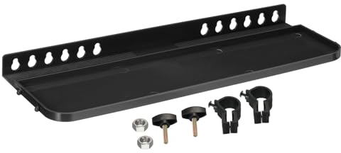 PATIKIL 34x12cm Easel Tray Replacement, Detachable Easel Tray Attachment Easel Tray Shelf Plastic for Artists Painting Brushes, Black