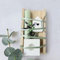 Geschenkset mit Haus aus Beton, Kerze, Kerzenständer und Trockenblumen dekoriert