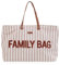 CHILDHOME, Family Bag, Wickeltasche, Reisetasche, Wochenendtasche, Großes Fassungsvermögen, inkl. abnehmbarer Tasche, Terracotta Streifen