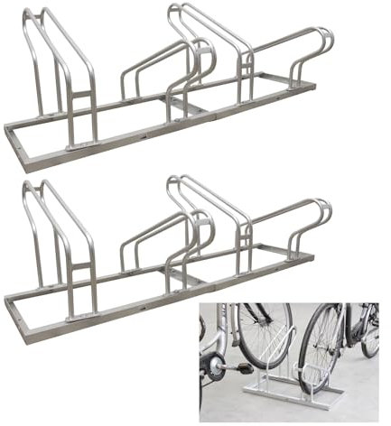 TRUTZHOLM Fahrradständer für 8 Fahrräder 140x36cm Tief-Hochstellung 4x2 feuerverzinkt variabel aufstellbar