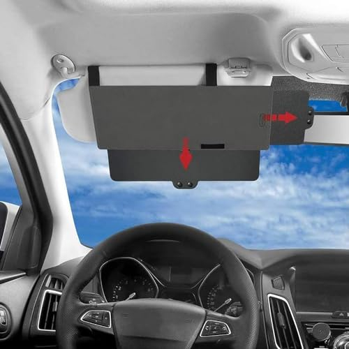 NEWFUN Extensor de Parasol para Coche, Antideslumbrante Protector Ventana Coche,Parasol Coche Delantero,Antirreflejante y Anti-Ultravioleta Opaco, para Conductor o Pasajero del Asiento Delantero