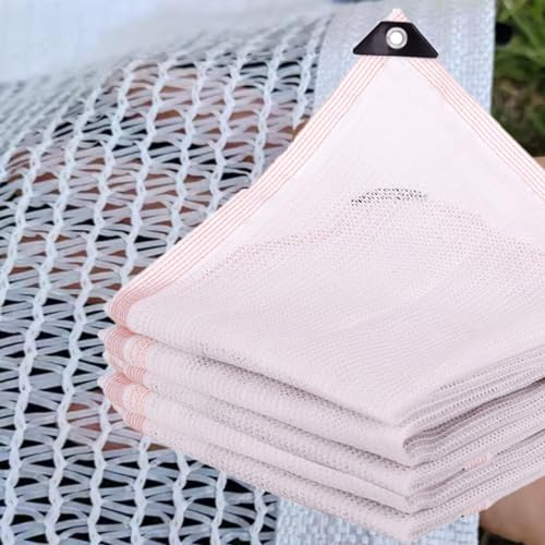 Sonnenschutznetz für die Terrasse,Weißes Sonnensegel,Beschattungsnetz für Pergola im Freien,HDPE haltbares Mesh Tarp 1M 2M 3M 4M 5M 6M 7M 8M 9M 10M Custom Size,5x5m(16 * 16ft)-White