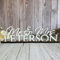Personalised Wedding Surname Sign with Stand, Mr Mrs Gift, Top Table Sign with Name, Coloured Wedding Name Signs, Table Decoration