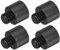 sourcing map Mic Stand Adapter 3/8-16 Male to 1/4-20 Female Camera Screw Thread Adapter for Microphone Tripod Stand Black 4 Pcs