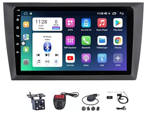 ZGYBDH per Volkswagen VW Golf 6 2008-2016 Schermo da 9 Pollici 2 DIN Car Stereo Android 12 Navigazione per Auto nel cruscotto Ricevitore Audio per Auto Supporto CarPlay Android Auto/FM AM Radio/Contr