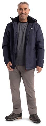 Trespass Mens Padded Waterproof Jacket Fyfinn Navy Marl in Size - L
