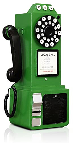 Drehbares Festnetztelefon, Vintage, klassisch, Retro, Wandmontage, Requisiten, Dekoration, antikes Telefonmodell, ideal für Café, Bar, Fensterkabine