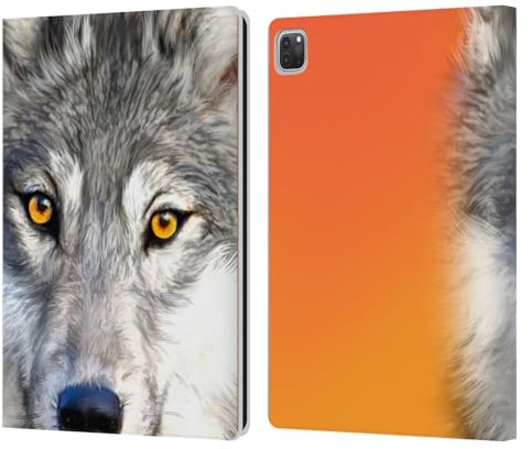 Head Case Designs Licenza Ufficiale Aimee Stewart Lupo Autunno Animali Custodia Cover in Pelle a Portafoglio Compatibile con Apple iPad PRO 13 M4 2024