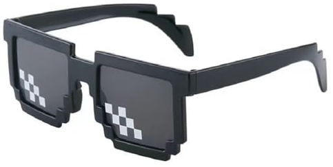 Kellegour 10 Paare Party Mosaik Brille,Mosaik Brille Party Sonnenbrille,Thug Life Pixelated Sonnenbrille,Mosaik Sonnenbrille Coole Brille für Partyurlaub Dekoration Brille Masquerade