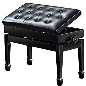 VAYEODEYU Klavierbank, Leder-Klavierbank, Klavierbank, anhebbarer Doppel-Duett-/Einzel-Klavierhocker, Tastatur-Bankhocker mit Verstellbarer Höhe, PU-Leder gepolstert(2)