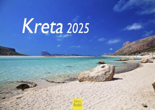 Edition Seidel Premium Kalender Kreta 2025 Format DIN A4 Wandkalender Griechenland Mittelmeer Insel Heraklion Chania Agios Nikolaos Spinalong