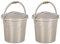 Best House | Plastic Bucket with Lid | 10 Litres | Cream | 2 Pcs | Carry Handle | Multipurpose Storage for Water Kitchen Garden Cleaning Water Animal Bird Feed - (Pack of 2)
