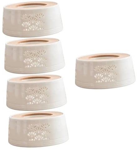 Cabilock 5St Teewärmer schicke Tasse Kerzenhalter blühende Fänger Teekannenbrenner Tee warmhalter tschenwärmer moderner Teekannenwärmer hohler Teekannenwärmer Keramik Weiß