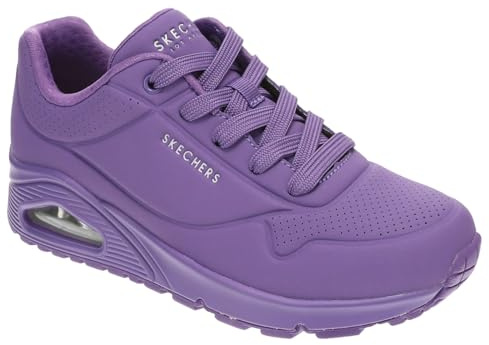 Skechers Femme Uno Stand on Air Basket, Purple Durabuck/Mesh, 40 EU