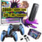 X2 Blu Console da gioco retrò - 4K Game Stick 40000+ Giochi,40+ Emulatori,Uscita HDMI,Console di gioco portatile con 2 Controllori Wireless,Plug and Play,TV/Computer,Regalo per Uomini (128G)