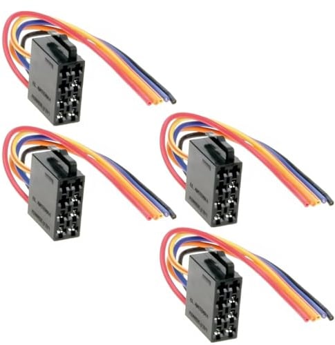 Acmerota Auto Radio Adapter ISO Adapter Autoradio Iso Stecker Autoradio Autoradio Open Ends Adapter Universum DIN ISO Autoradio Adapterkabel 2x8 Pin Auto DIN Autoradio Adapter für Lautsprecher Strom