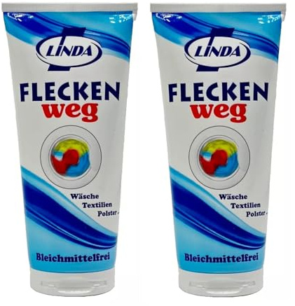 2er Pack Linda Flecken weg Bleichmittelfrei zum Entfernen von Flecken wie Fett, Tee, Gras, 2x 200 ml