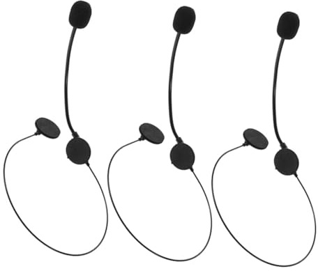 FUNOMOCYA 3 Stück Teiliges Fake Headset Mikrofon Detailgetreues Leichtes Cosplay Zubehör für Kostümpartys Bühnenauftritte und Halloween für Sänger und Rollenspiele