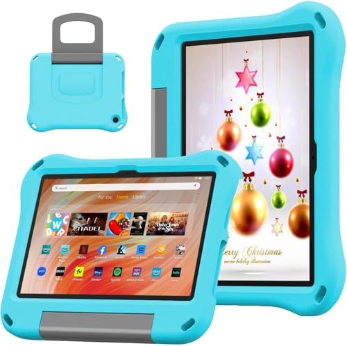 Case for 10 Tablet - DJ&RPPQ Lightweight Shockproof Kids Case Also for 10in Sony Nokia(Light Blue)