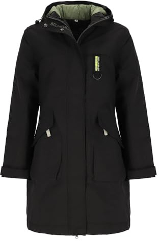 Baumfuchs Damen Funktionsmantel mit wattiertem Futter - Outdoor Funktionsjacke atmungsaktiv in Oliv Größe 36