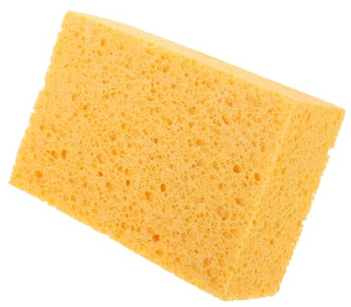 Healeved Thick Absorbent Kitchen Cleaning Sponge Block 15x10x5cm, Reusable Wood Pulp Cellulose Scrub Sponge for Microwave Oven and Steam Oven Descaling, Household Dish and Wok Cleaning